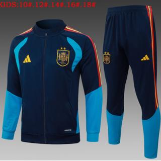 Chándal España 2026 (Long Zip dark Bule) - NIÑOS (2 Estrellas)